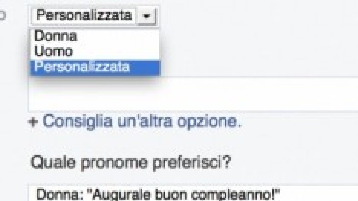 Facebook: si può dichiarare il proprio sesso oltre la dicotomia uomo-donna