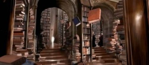 La libreria nella scuola di Hogwarts 