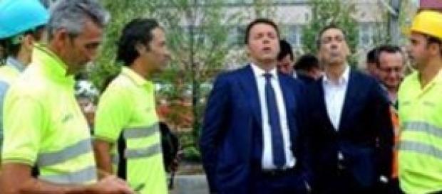 Renzi sui cantieri Expo 2015. Renzi sui cantieri Expo 2015.