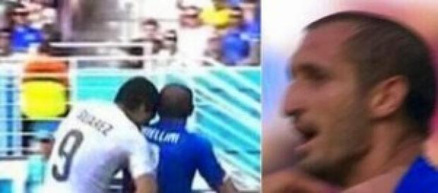 Mordisco de Luís Suarez a Chiellini en el Mundial Mordisco de Luís Suarez a Chiellini en el Mundial