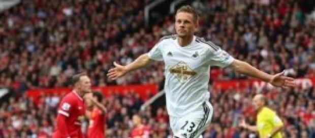 Sigurdsson celebra su gol ante el United Sigurdsson celebra su gol ante el United