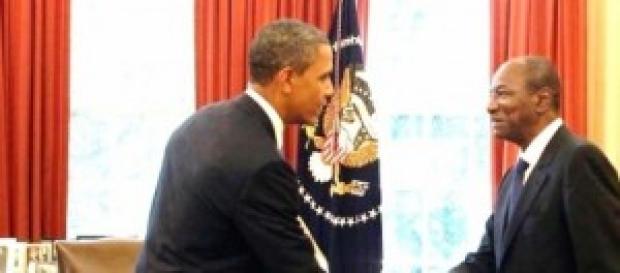 Alpha Condé et Barack Obama Alpha Condé et Barack Obama