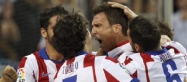 Mandzukic celebra su gol en el partido Mandzukic celebra su gol en el partido
