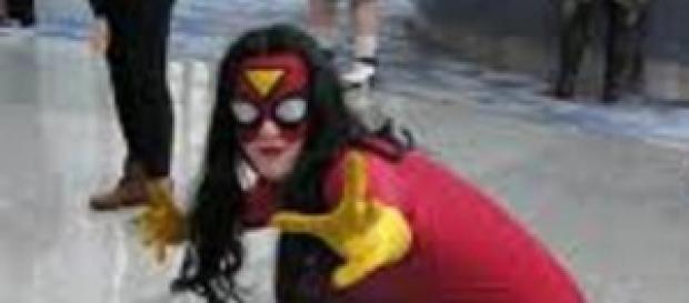 Mujer disfrazadas de Spider-Woman Mujer disfrazadas de Spider-Woman
