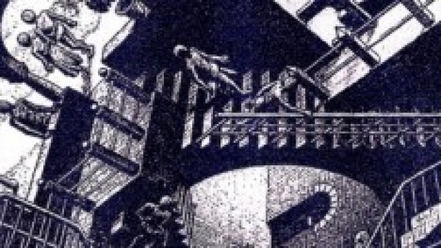 Particolare di: "Relativit&agrave;" di M.C. Escher 