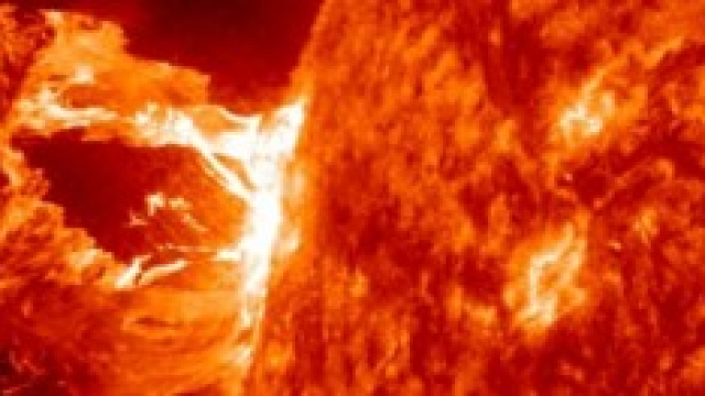 immagine di una tempesta solare