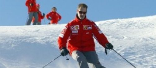 Scumacher sugli sci ai tempi della Ferrari