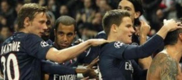 El PSG celebra un gol la pasada campaña. El PSG celebra un gol la pasada campaña.