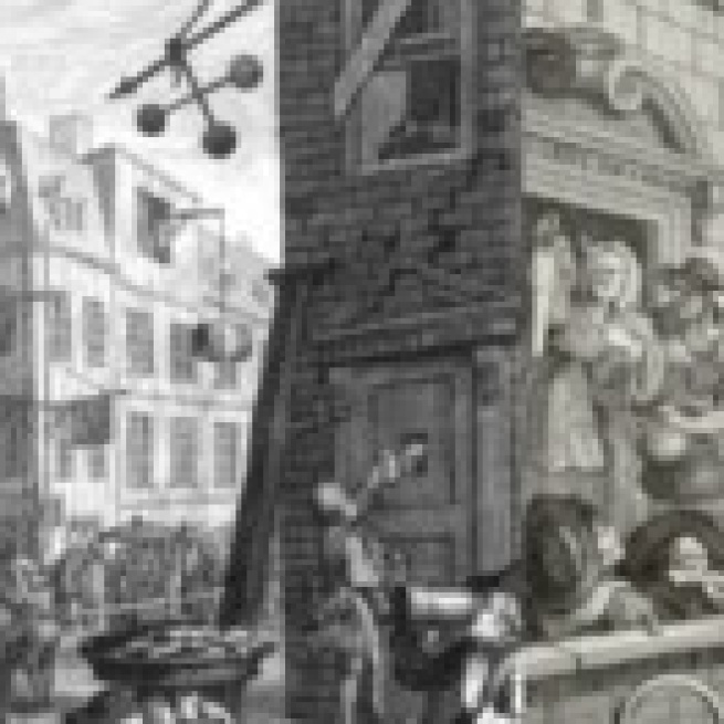 Gin Lane and Beer Street by William Hogarth, 1751