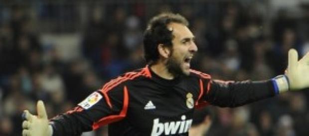Diego López en un partido con el Real Madrid Diego López en un partido con el Real Madrid