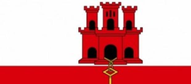 Bandeira de Gibraltar, território britânico Bandeira de Gibraltar, território britânico