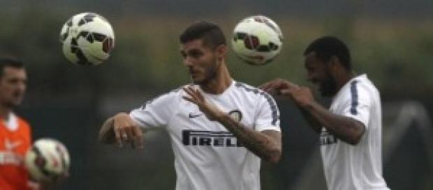 Icardi in allenamento ad Appiano Icardi in allenamento ad Appiano