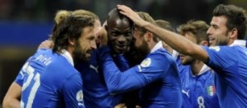 Mario Balotelli con la nazionale italiana