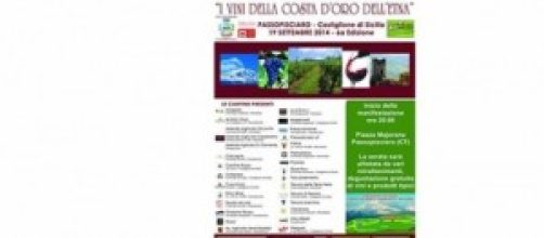 La locandina "I Vini della Costa d'Oro dell'Etna"