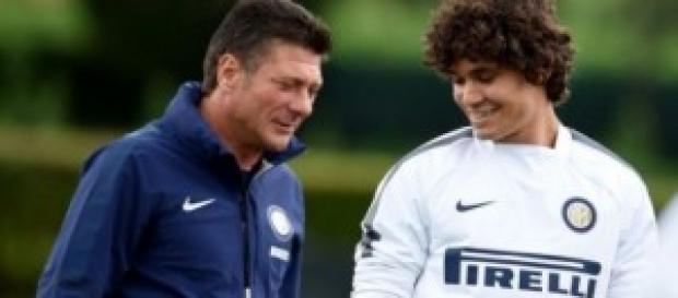 il tecnico Mazzarri e il terzino Dodò il tecnico Mazzarri e il terzino Dodò