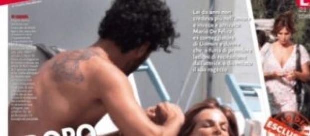Giuliana De Sio a Fregene con Marco De Felice Giuliana De Sio a Fregene con Marco De Felice