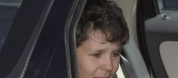 Froilán en el coche con su madre Froilán en el coche con su madre