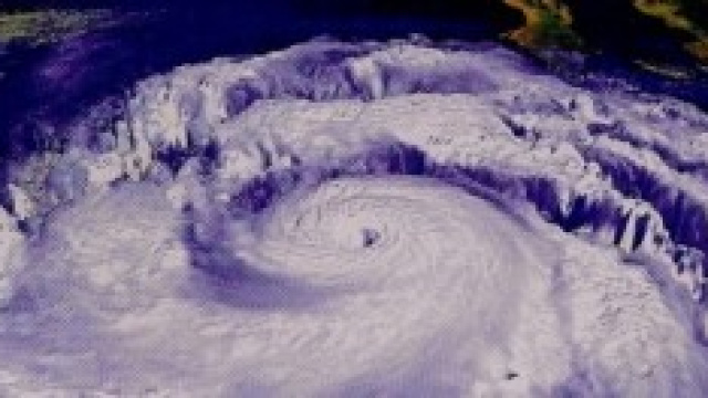 Particolare dell'occhio di un ciclone 