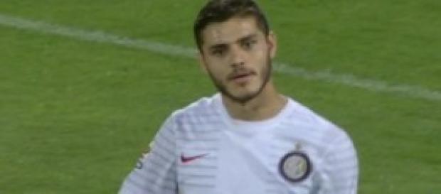 Calcio, Serie A, Icardi in Palermo-Inter. Calcio, Serie A, Icardi in Palermo-Inter.