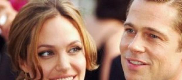 Angelina Jolie con su actual marido. Angelina Jolie con su actual marido.