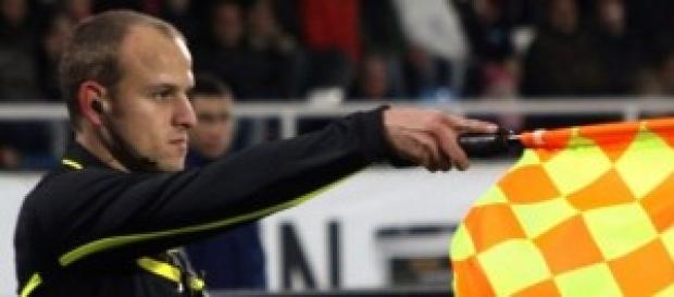 Árbitro asistente de fútbol. Árbitro asistente de fútbol.