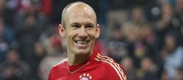 l'attaccante del Bayern Monaco Robben l'attaccante del Bayern Monaco Robben