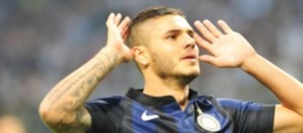 L'attaccante argentino Icardi L'attaccante argentino Icardi