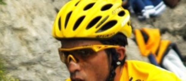 Contador, actual lider de la carrera. Contador, actual lider de la carrera.