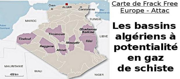Carte fournie par Frack Free Europe - Attac Carte fournie par Frack Free Europe - Attac