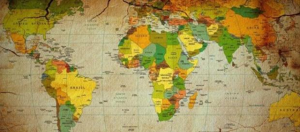 world map with main states world map with main states