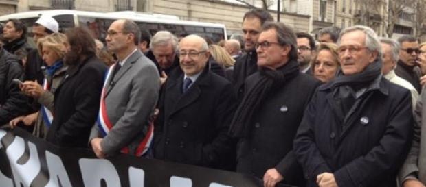 Mas y Trias contra el terrorismo en París Mas y Trias contra el terrorismo en París