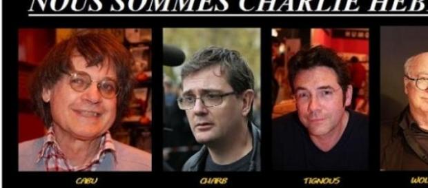 Los cuatro dibujantes del Charlie muertos. Los cuatro dibujantes del Charlie muertos.