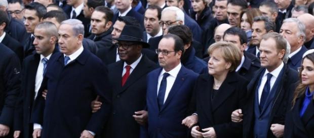 Marche 'je suis charlie' - president hollande Marche 'je suis charlie' - president hollande