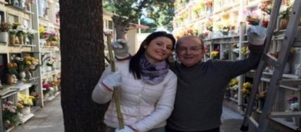 Nino Zimbalatti e Angela Marcianò al cimitero Nino Zimbalatti e Angela Marcianò al cimitero