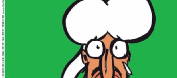 Cartoon de Maomé na capa do Charlie Hebdo Cartoon de Maomé na capa do Charlie Hebdo