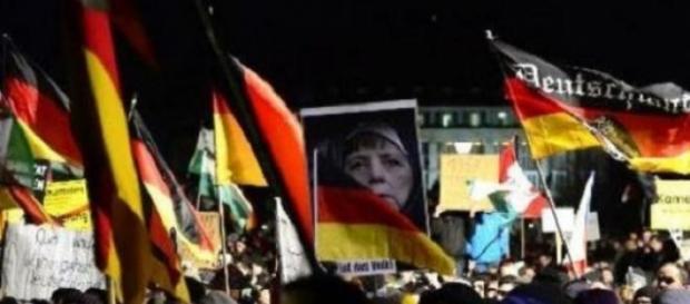 manifestants allemands contre l'Islamophobie manifestants allemands contre l'Islamophobie