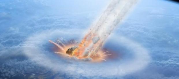 Meteorito cayendo a la Tierra. Meteorito cayendo a la Tierra.