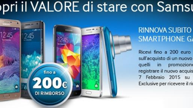 Samsung regala 200 euro acquistando un Top Galaxy