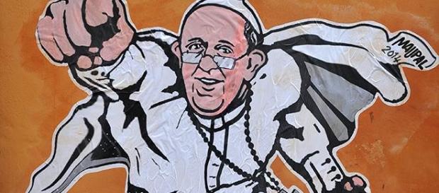 Die Faust des Papstes | Streetart Mauro Palotta Die Faust des Papstes | Streetart Mauro Palotta
