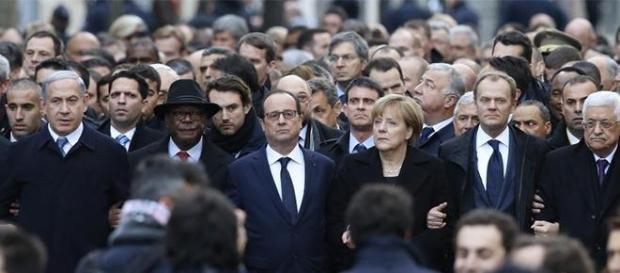 Staatschefs beim Marsch in Paris Staatschefs beim Marsch in Paris