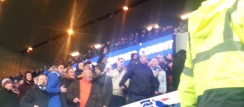 Rangers fans shout abuse at Ibrox