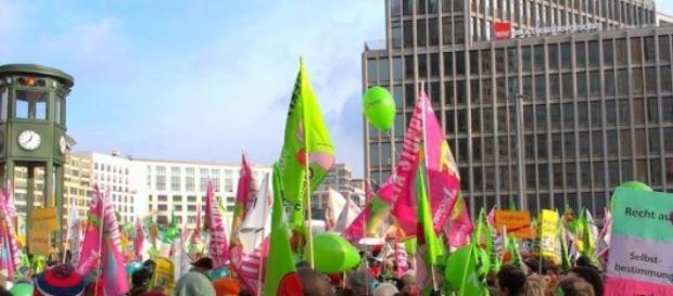 Demonstration gegen TTIP in Berlin. Demonstration gegen TTIP in Berlin.