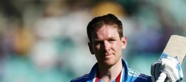 England Captain Eoin Morgan hit his first century England Captain Eoin Morgan hit his first century