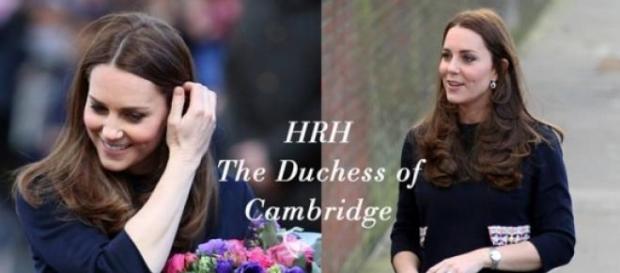 Kate Middleton com o vestido "Naomi" Kate Middleton com o vestido "Naomi"