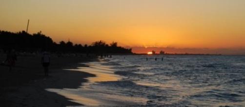 Sunset at a beach of Varadero, Cuba