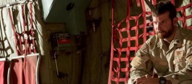 Chris Kyle after the death of a Marine. Chris Kyle after the death of a Marine.