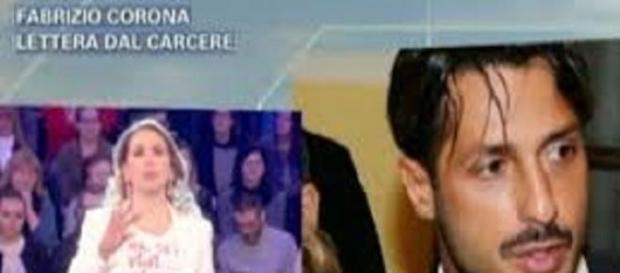 Fabrizio Corona scrive a Domenca Live Fabrizio Corona scrive a Domenca Live