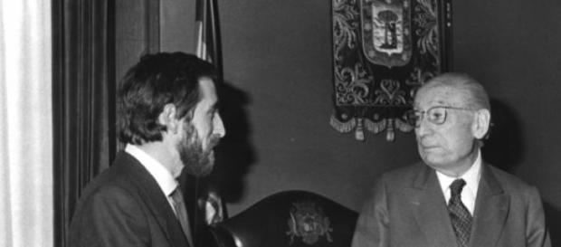 Juan Barranco con Tierno Galván Juan Barranco con Tierno Galván