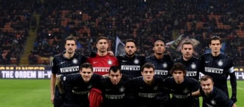 L'Inter scesa in campo contro la Sampdoria 