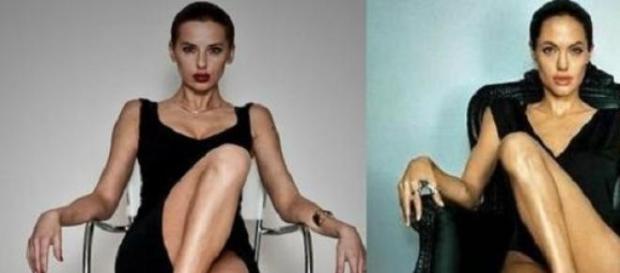 Gauche: Jaanika Merilo / Droite: Angelina Jolie Gauche: Jaanika Merilo / Droite: Angelina Jolie